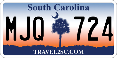 SC license plate MJQ724