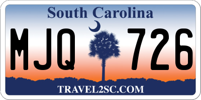 SC license plate MJQ726