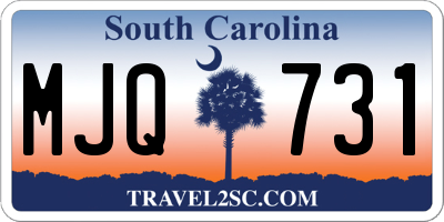 SC license plate MJQ731