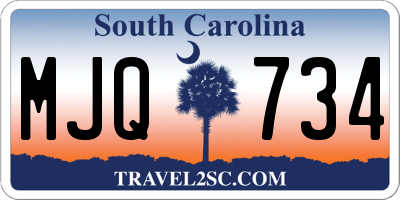 SC license plate MJQ734