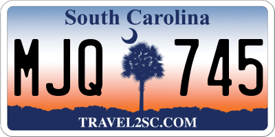 SC license plate MJQ745