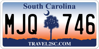 SC license plate MJQ746