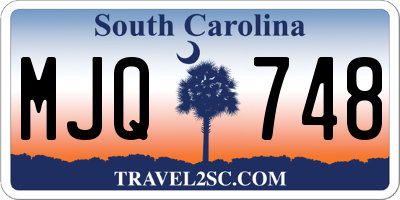 SC license plate MJQ748