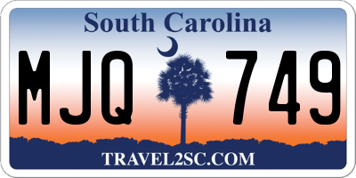 SC license plate MJQ749