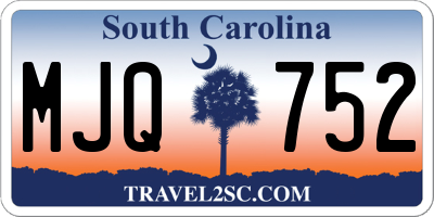 SC license plate MJQ752