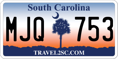 SC license plate MJQ753
