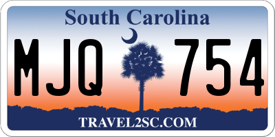 SC license plate MJQ754