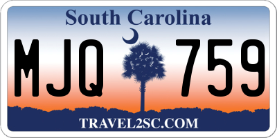 SC license plate MJQ759