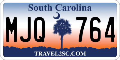 SC license plate MJQ764