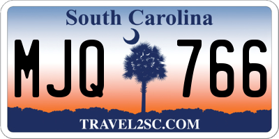 SC license plate MJQ766