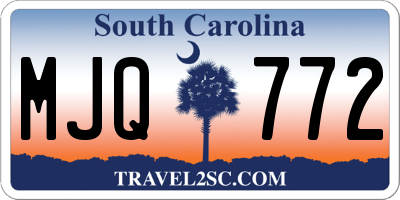SC license plate MJQ772