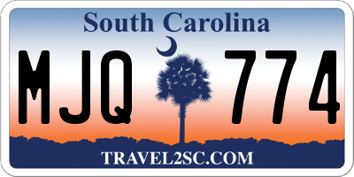 SC license plate MJQ774