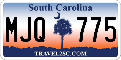 SC license plate MJQ775