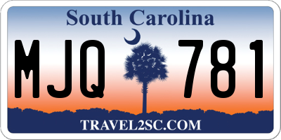 SC license plate MJQ781