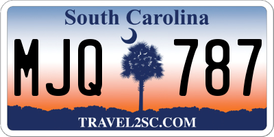 SC license plate MJQ787
