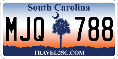 SC license plate MJQ788