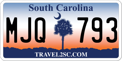 SC license plate MJQ793