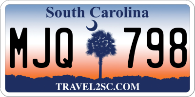 SC license plate MJQ798