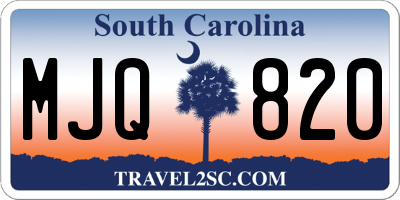 SC license plate MJQ820
