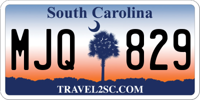 SC license plate MJQ829