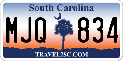 SC license plate MJQ834