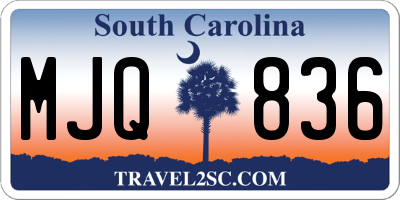 SC license plate MJQ836