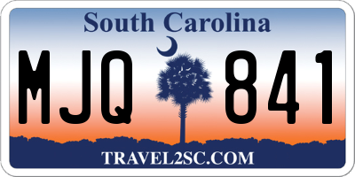SC license plate MJQ841