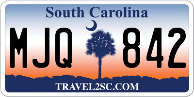 SC license plate MJQ842