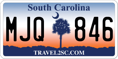 SC license plate MJQ846