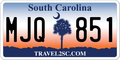 SC license plate MJQ851