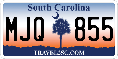 SC license plate MJQ855