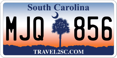 SC license plate MJQ856