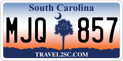 SC license plate MJQ857