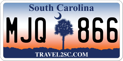 SC license plate MJQ866