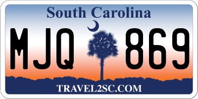 SC license plate MJQ869