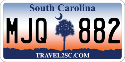 SC license plate MJQ882