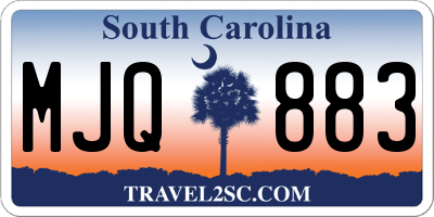 SC license plate MJQ883