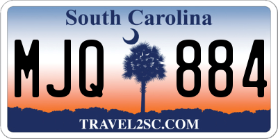 SC license plate MJQ884