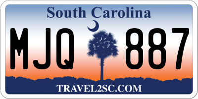 SC license plate MJQ887