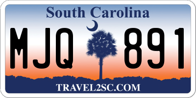 SC license plate MJQ891