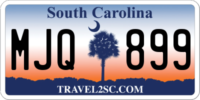 SC license plate MJQ899