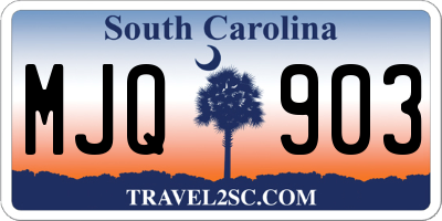 SC license plate MJQ903
