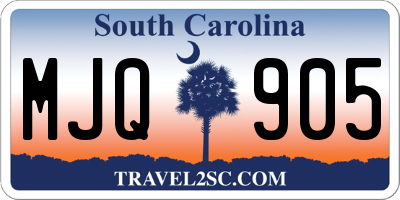 SC license plate MJQ905
