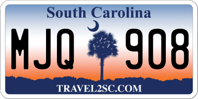 SC license plate MJQ908
