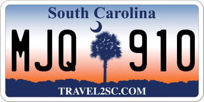 SC license plate MJQ910