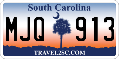 SC license plate MJQ913