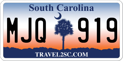 SC license plate MJQ919