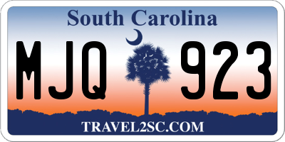 SC license plate MJQ923
