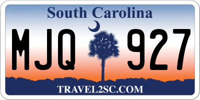 SC license plate MJQ927
