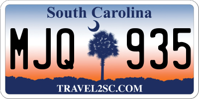 SC license plate MJQ935